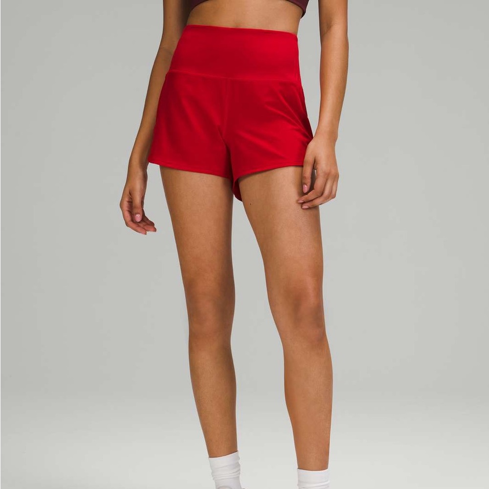 Lululemon Speed Up High-Rise Short 4" in Dark Red - Picture 2 of 9